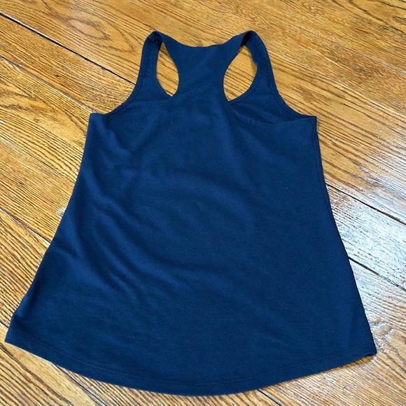 Lily Grace racer back tank top. Navy blue. Size medium. - Picture 5 of 9